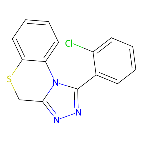 1-(2-chlorophenyl)-4H-[1,2,4]triazolo[3,4-c][1,4]benzothiazine structure