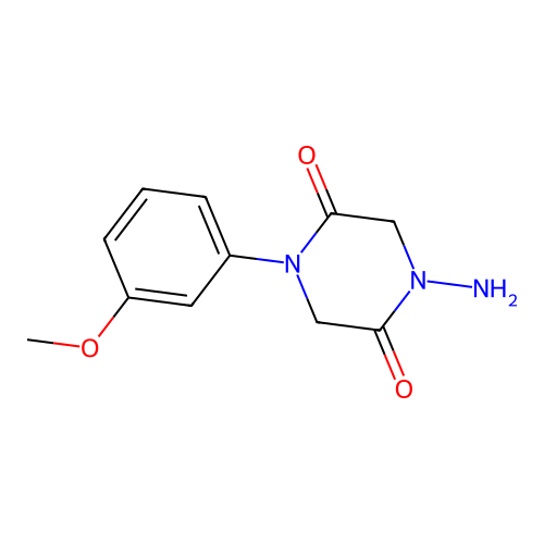 1-Amino-4-(3-methoxyphenyl)-2,5-piperazinedione structure