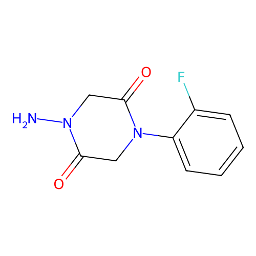 1-Amino-4-(2-fluorophenyl)-2,5-piperazinedione structure