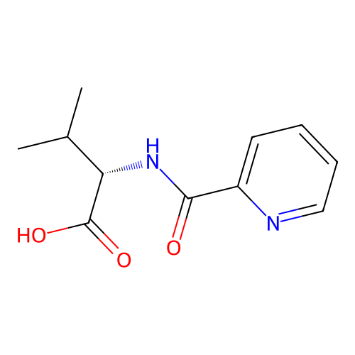 (2S)-3-methyl-2-(pyridine-2-carbonylamino)butanoic acid structure