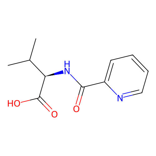 (2R)-3-methyl-2-(pyridine-2-carbonylamino)butanoic acid structure