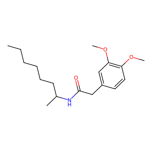 2-(3,4-dimethoxyphenyl)-N-(octan-2-yl)acetamide structure