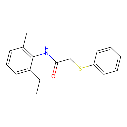 N-(2-ethyl-6-methylphenyl)-2-(phenylsulfanyl)acetamide structure