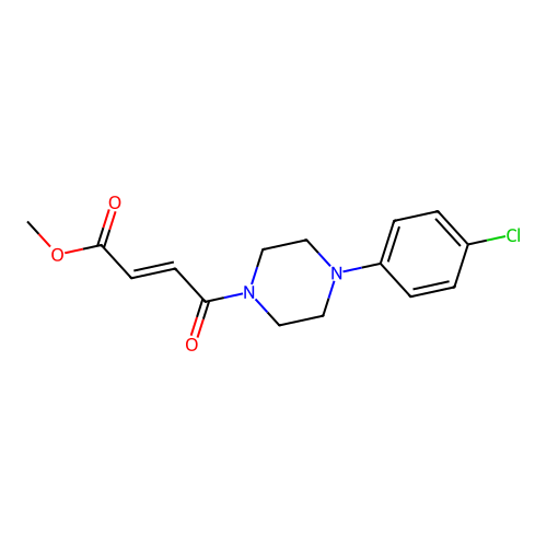 Methyl 4-[4-(4-chlorophenyl)piperazin-1-yl]-4-oxobut-2-enoate structure