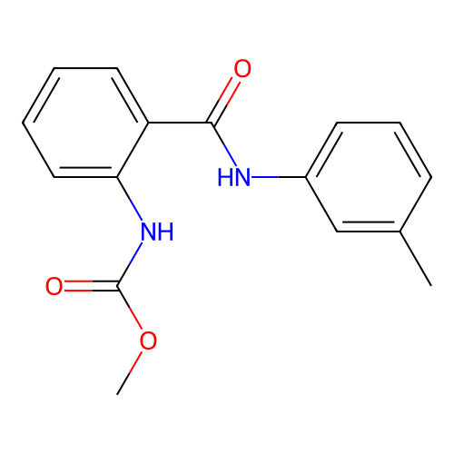 Methyl2-(3-toluidinocarbonyl)phenylcarbamate structure