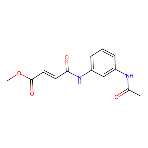 Methyl 4-(3-acetamidoanilino)-4-oxobut-2-enoate structure