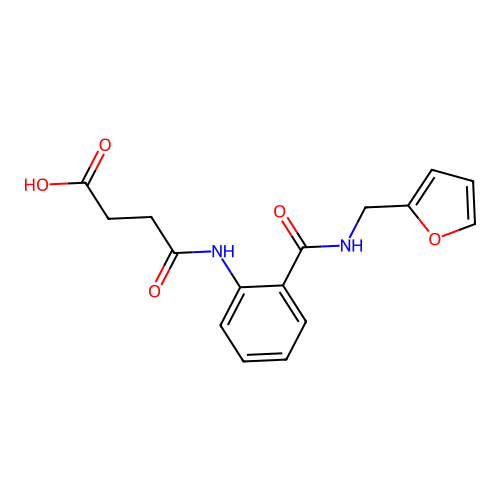 4-(2-{[(2-Furylmethyl)amino]carbonyl}anilino)-4-oxobutanoic acid structure