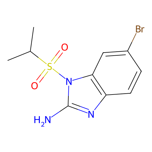 6-Bromo-1-propan-2-ylsulfonylbenzimidazol-2-amine structure