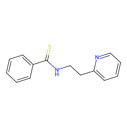 N-(2-pyridin-2-ylethyl)benzenecarbothioamide structure