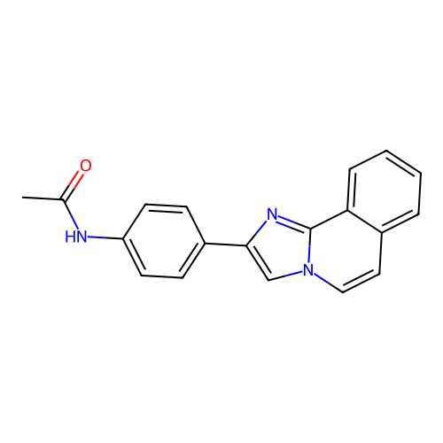 N-(4-imidazo[2,1-a]isoquinolin-2-ylphenyl)acetamide structure