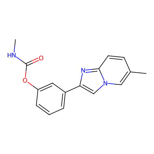 3-(6-Methylimidazo[1,2-a]pyridin-2-yl)phenyl methylcarbamate structure