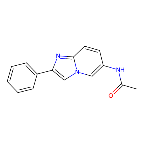 N-(2-phenyl-6-imidazo[1,2-a]pyridinyl)acetamide structure