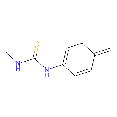 N-methyl-N'-(4-methylene-1,5-cyclohexadien-1-yl)thiourea structure