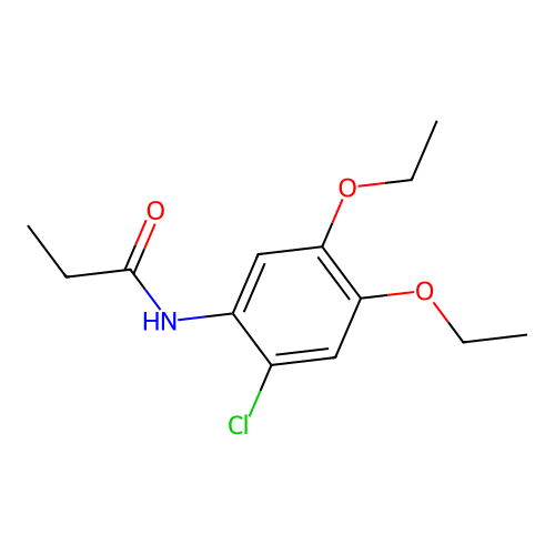 N-(2-chloro-4,5-diethoxyphenyl)propanamide structure