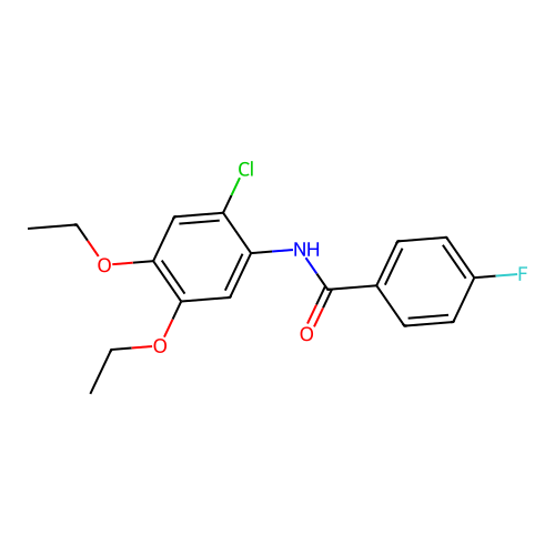 N-(2-chloro-4,5-diethoxyphenyl)-4-fluorobenzamide structure