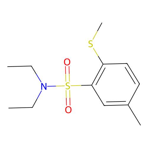 N,N-diethyl-5-methyl-2-(methylsulfanyl)benzenesulfonamide structure