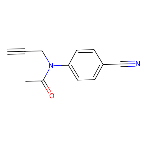 N-(4-cyanophenyl)-N-prop-2-ynylacetamide structure