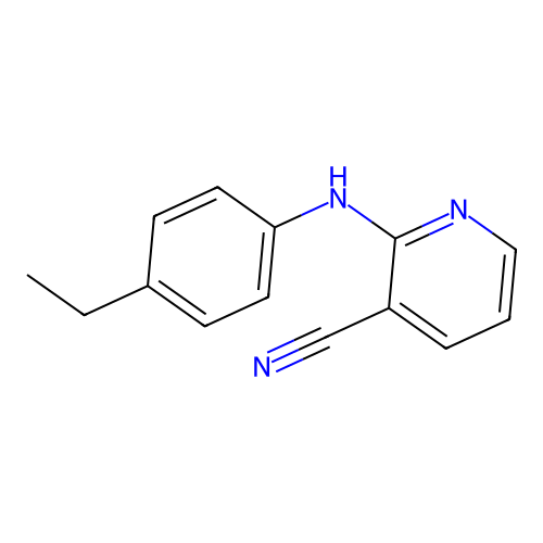 2-(4-Ethylanilino)nicotinonitrile structure