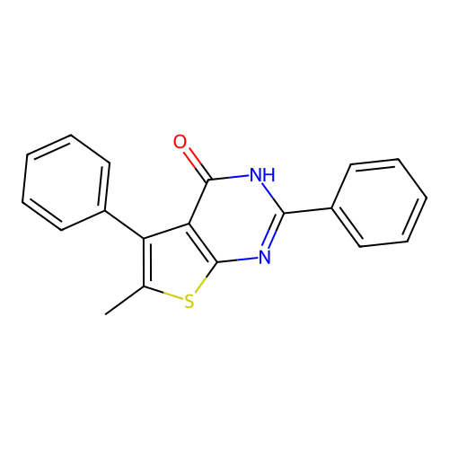 6-methyl-2,5-diphenylthieno[2,3-d]pyrimidin-4(3H)-one structure