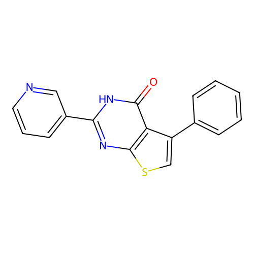 5-phenyl-2-(3-pyridinyl)thieno[2,3-d]pyrimidin-4(3H)-one structure