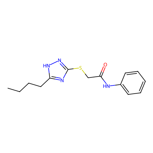 2-[(5-butyl-4H-1,2,4-triazol-3-yl)sulfanyl]-N-phenylacetamide structure