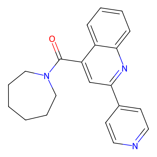 Azepan-1-yl(2-(pyridin-4-yl)quinolin-4-yl)methanone structure
