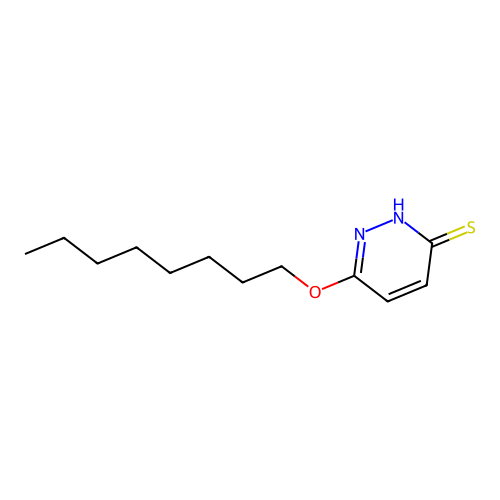 3-octoxy-1H-pyridazine-6-thione structure