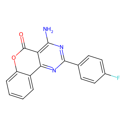 4-amino-2-(4-fluorophenyl)-5H-chromeno[4,3-d]pyrimidin-5-one structure