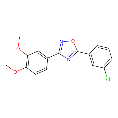 5-(3-Chlorophenyl)-3-(3,4-dimethoxyphenyl)-1,2,4-oxadiazole structure
