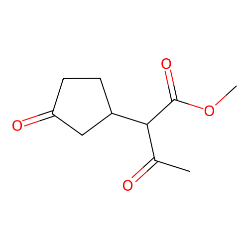 3-[(Acetyl) (methoxycarbonyl)methyl]cyclopentanone structure
