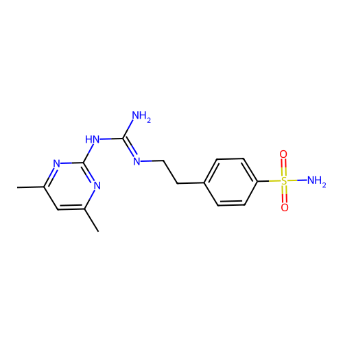 4-(2-(3-(4,6-Dimethylpyrimidin-2-YL)guanidino)ethyl)benzenesulfonamide structure