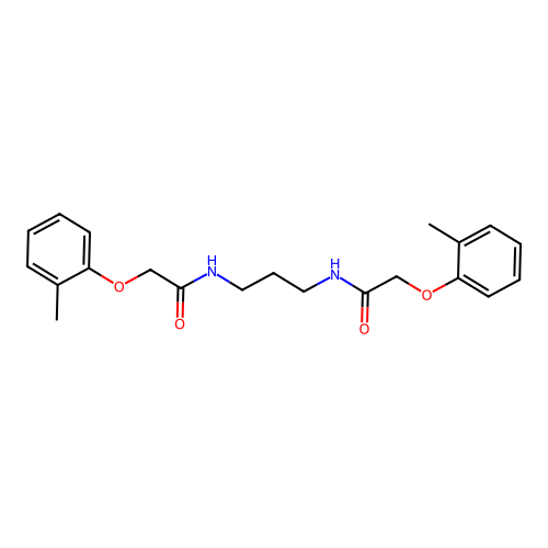 N,N'-1,3-propanediylbis[2-(2-methylphenoxy)acetamide] structure