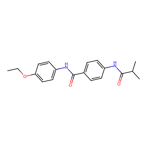 N-(4-ethoxyphenyl)-4-[(2-methylpropanoyl)amino]benzamide structure
