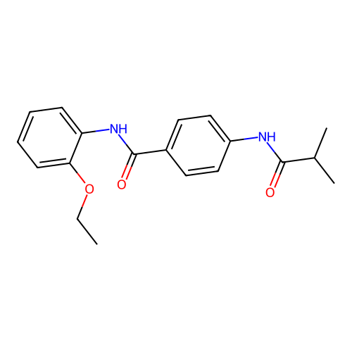 N-(2-ethoxyphenyl)-4-[(2-methylpropanoyl)amino]benzamide structure