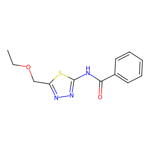 N-[5-(ethoxymethyl)-1,3,4-thiadiazol-2-yl]benzamide structure