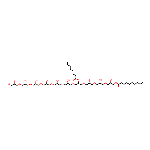 Decanoic acid, mixed hexaesters with decaglycerol and octanoic acid structure