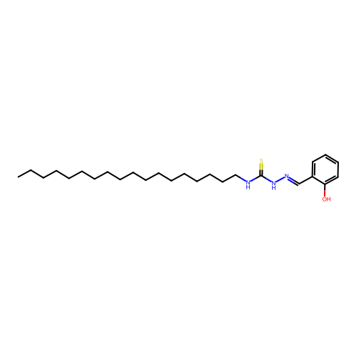 1-[(2-Hydroxyphenyl)methylideneamino]-3-octadecylthiourea structure
