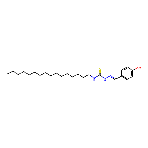 1-Hexadecyl-3-[(4-hydroxyphenyl)methylideneamino]thiourea structure