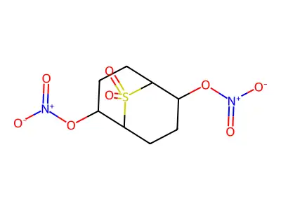 9,9-Dioxo-9lambda~6~-thiabicyclo[3.3.1]nonane-2,6-diyl dinitrate structure