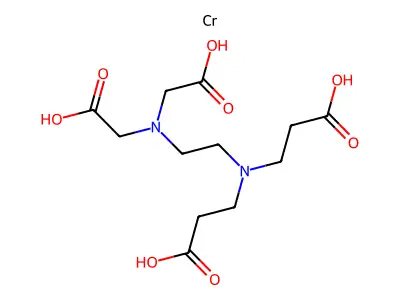 IUPAC: 3-[2-(bis(carboxymethyl)amino)ethyl-(2-carboxyethyl)amino]propanoic Acid; Chromium structure