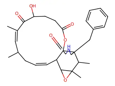 15-Benzyl-8-hydroxy-4,6,16,16a-tetramethyl-9,10,15,15a,16,16a,17a,17b-octahydro-3H-oxacyclotetradecino[2,3-d]oxireno[f]isoindole-7,11,13(4H,8H,14H)-trione structure