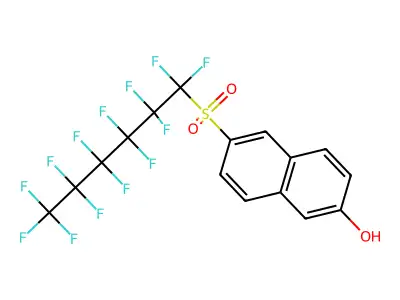 6-(1,1,2,2,3,3,4,4,5,5,6,6,6-Tridecafluorohexylsulfonyl)naphthalen-2-ol structure