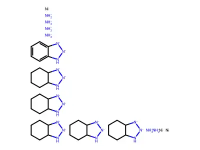 IUPAC: 3a,4,5,6,7,7a-hexahydro-1H-benzotriazole; Azanide; 1H-benzotriazole; Nickel structure