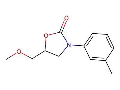 5-(Methoxymethyl)-3-(3-methylphenyl)-1,3-oxazolidin-2-one structure