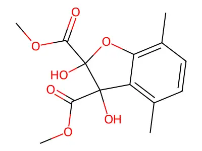 Dimethyl 2,3-dihydroxy-4,7-dimethyl-1-benzofuran-2,3-dicarboxylate structure