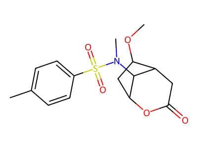 N-(6-Methoxy-3-oxo-2-oxabicyclo[3.2.1]octan-8-yl)-N,4-dimethylbenzene-1-sulfonamide structure