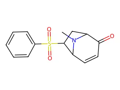 6-(Benzenesulfonyl)-8-methyl-8-azabicyclo[3.2.1]oct-3-en-2-one structure