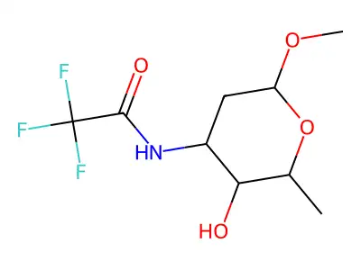 Methyl N-trifluoroacetyldaunosaminide structure