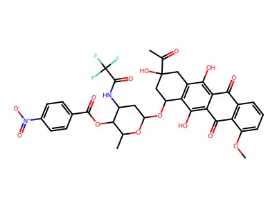 N-Trifluoroacetamido-4'-p-nitrobenzoyl Daunorubicin structure