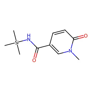 3-Pyridinecarboxamide, 1,6-dihydro-1-methyl-6-oxo-N-(trimethylsilyl)- structure